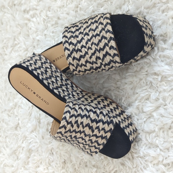 Lucky Brand Platform Woven Slide - Picture 10 of 10